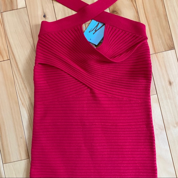 Marciano Fitted/stretch Red Dress tie neck ( NWT) - Picture 6 of 10